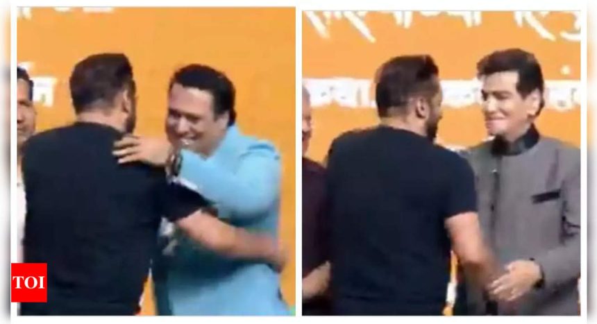 Salman Khan shares a warm hug with Govinda and Jeetendra as he attends trailer launch of 'Dharamveer 2' - WATCH video |