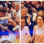 Shah Rukh Khan gives a warm hug to Nita Ambani; shows her 'Pathaan' moves at Anant Ambani and Radhika Merchant's wedding - WATCH video |