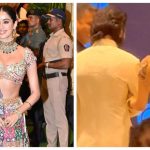 Shikhar Pahariya lets ladylove Janhvi Kapoor have her moment with the paparazzi as they attend puja at Ambani's residence - WATCH video |