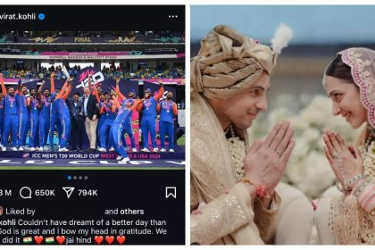 Virat Kohli's T20 World Cup winning post BEATS Kiara Advani and Sidharth Malhotra's wedding post to become most liked Instagram pic in India |