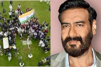 Ajay Devgn hoists national flag in UK with 'Son of Sardar 2' team on 78th Independence Day - WATCH video | Hindi Movie News