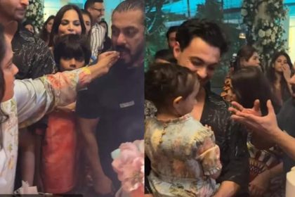 Arpita Khan feeds cake to Salman Khan, he plays adorably with her daughter, Riteish Deshmukh, Genelia Deshmukh share inside VIDEO and PICS | Hindi Movie News