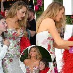 Blake Lively lets fan wear her coat at 'It Ends With Us' London premiere