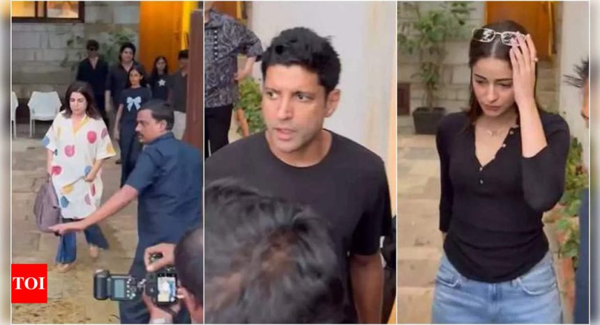 Farah Khan, Sajid Khan, Ananya Panday, Karan Johar and other celebs attend Menka Irani's prayer meet at Zoya Akhtar’s home | Hindi Movie News