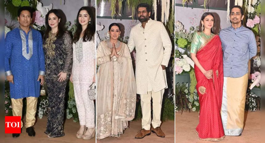 From Sachin Tendulkar to Aditi Rao Hydari-Siddharth, celebs attend Eka Lakhani and Ravi Bhagchandka's engagement | Hindi Movie News