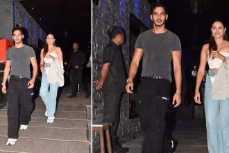 Ishaan Khatter protects rumoured girlfriend Chandni Bainz as they get spotted hand-in-hand post dinner date