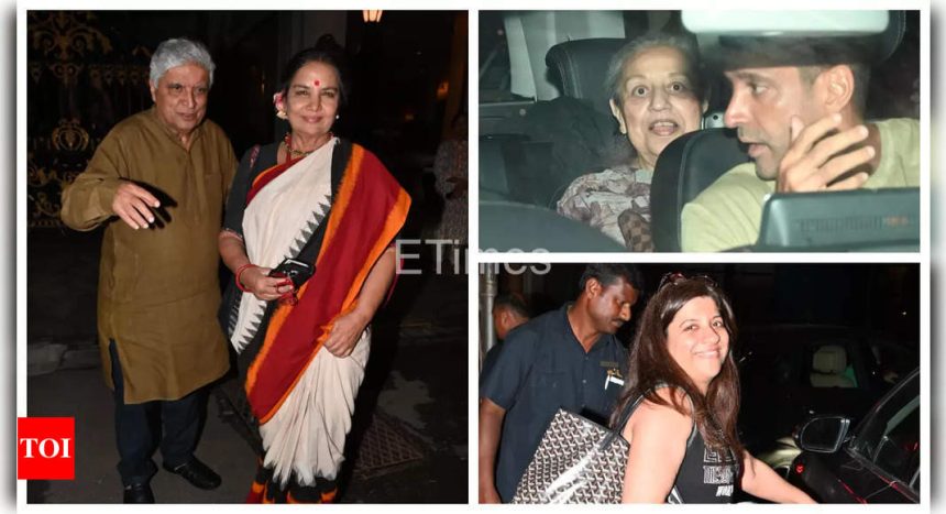 Javed Akhtar, Shabana Azmi, Farhan Akhtar and other family members come together for Honey Irani's intimate birthday bash - See photos |