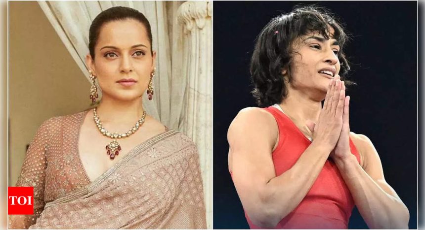 Kangana Ranaut cheers for gold as Vinesh Phogat makes history as first Indian woman in wrestling final at Paris 2024 Olympics: 'She raised the slogans of ‘Modi teri...'' | Hindi Movie News