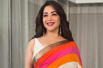 Madhuri gives fashion inspo in floral saree