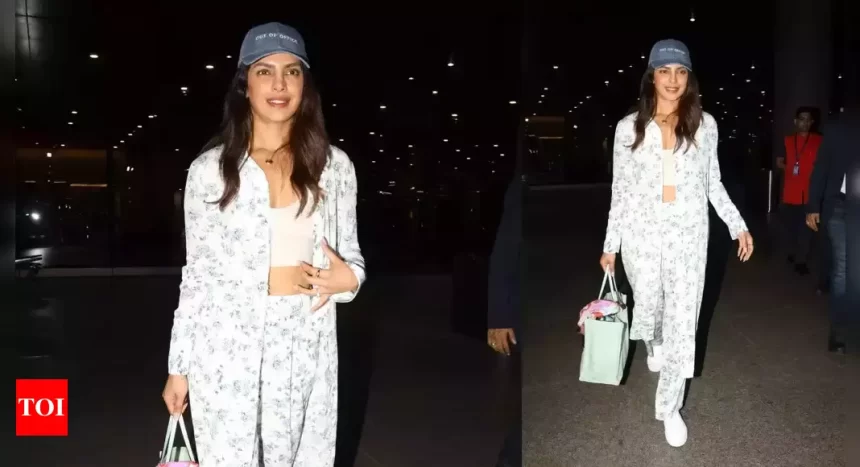 Netizens can’t stop gushing over Priyanka Chopra’s look and fitness as she makes a surprise visit to Mumbai: ‘What does she eat?’ - PICS inside | Hindi Movie News