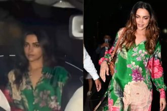 Pregnant Deepika Padukone repeats her green co-ord set for an outing, which she had worn for 'Rocky Aur Rani Kii Prem Kahaani' success party, netizens react | Hindi Movie News