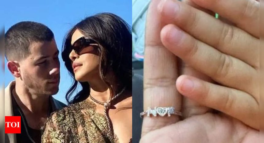 Priyanka Chopra flaunts ring with her and Nick Jonas' initials as she gushes over Malti Marie's tiny fingers; drops mushy PICS - See inside | Hindi Movie News