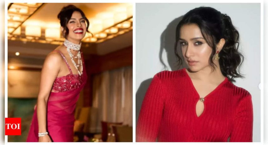 Priyanka Chopra stuns in her 'Berries and Cream' look as she dolls up for brother's wedding festivities; Shraddha Kapoor REACTS - See photos |