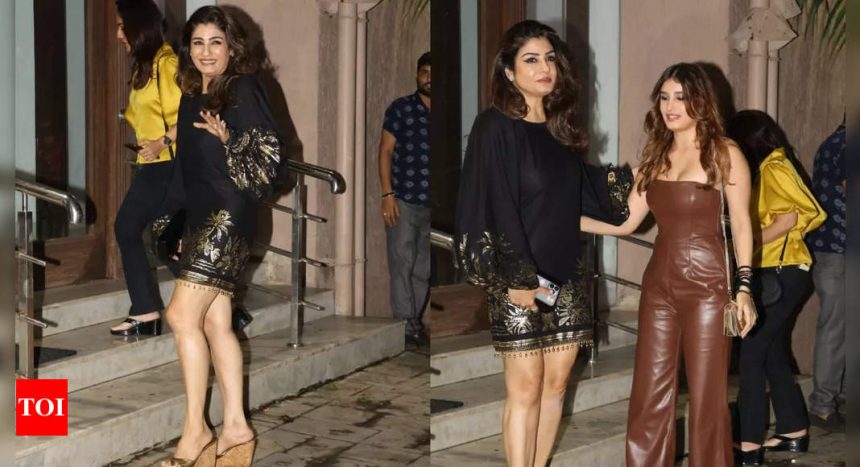 Raveena Tandon and daughter Rasha Thadani make heads turn in their stylish outfits as they attend Arbaaz Khan's birthday celebrations - See photos |