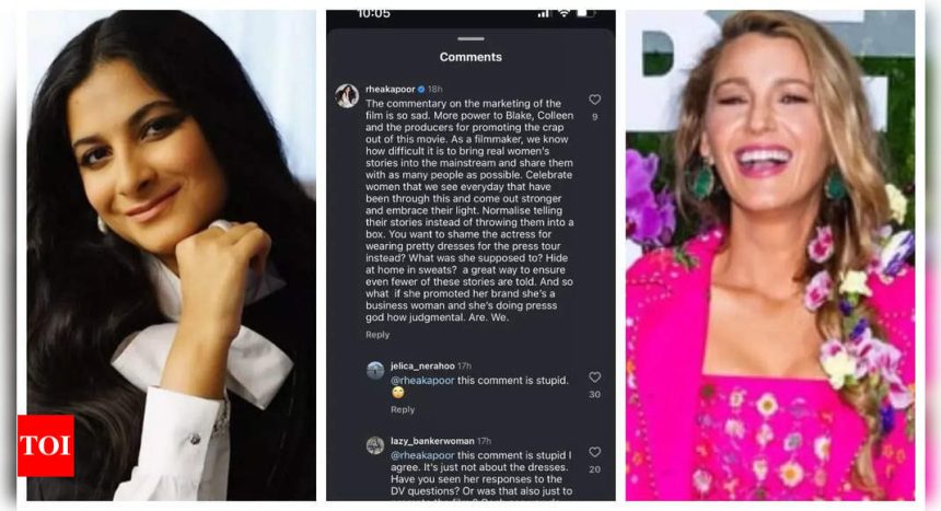 Rhea Kapoor defends Blake Lively in 'It Ends With Us' drama amidst calls to CANCEL actress for 'tone deaf' and 'insensitive' film promotions |