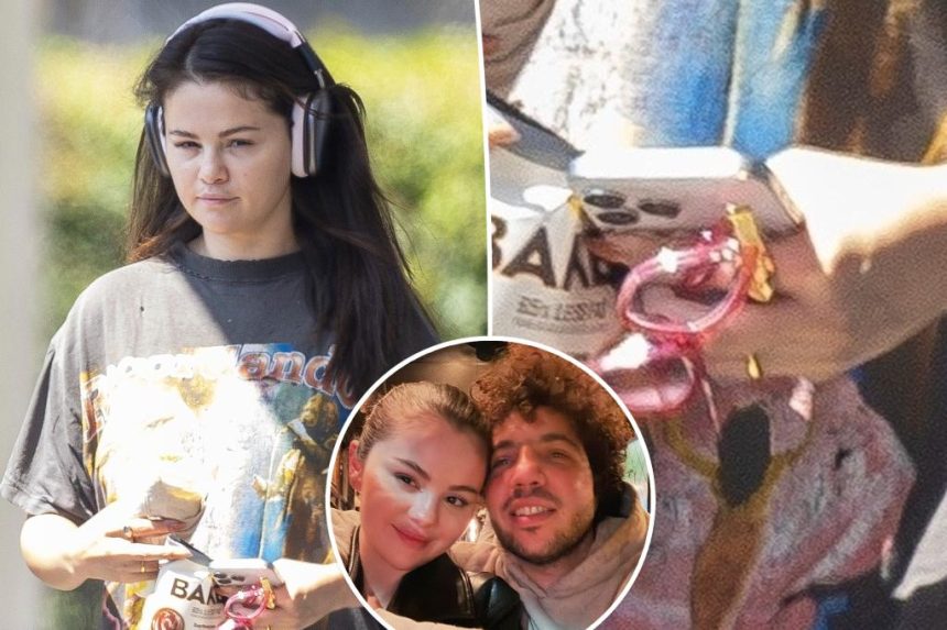 Selena Gomez wears gold ring on left hand amid Benny Blanco engagement rumors