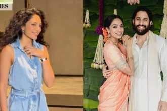 Sobhita Dhulipala blushes when paps ask 'party kab hai' as she makes her FIRST appearance post engagement with Naga Chaitanya - WATCH VIDEO | Hindi Movie News