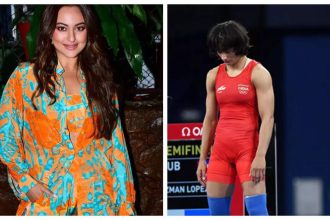 Sonakshi Sinha REACTS as Indian wrestler Vinesh Phogat gets disqualified from the Olympics | Hindi Movie News