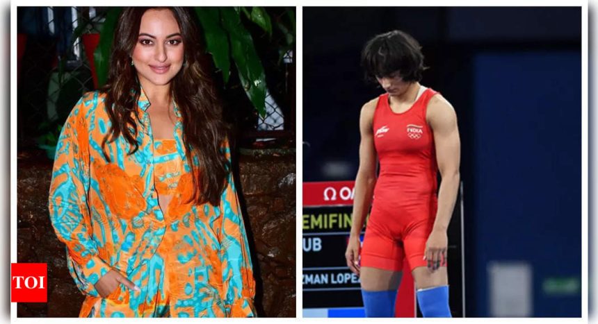 Sonakshi Sinha REACTS as Indian wrestler Vinesh Phogat gets disqualified from the Olympics | Hindi Movie News