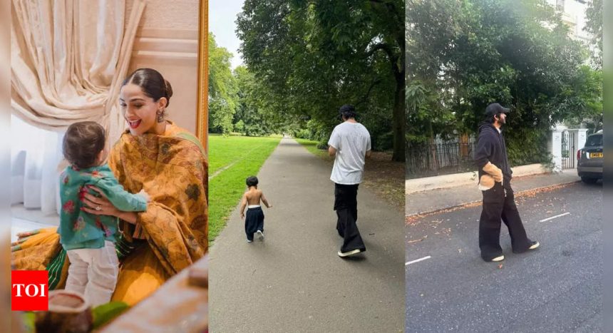 Sonam Kapoor and Anand Ahuja's son Vayu takes a stroll in the park with 'mama' Harsh Varrdhan Kapoor and it's too cute to miss! - PICS inside | Hindi Movie News