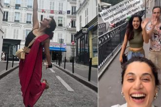 Taapsee Pannu enjoys a stroll with husband Mathias Boe and sister Shagun Pannu in Paris; calls them ‘morons’ in new post | Hindi Movie News