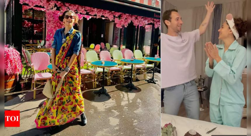 Taapsee Pannu gives a sneak-peek as she celebrates her birthday in Paris with husband Mathias Boe | Hindi Movie News