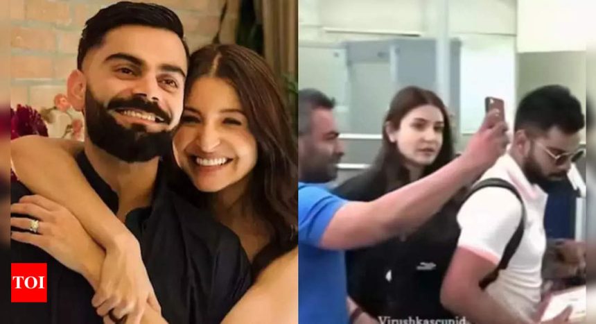 Throwback: When Anushka Sharma protected Virat Kohli from fans at the airport- video inside | Hindi Movie News