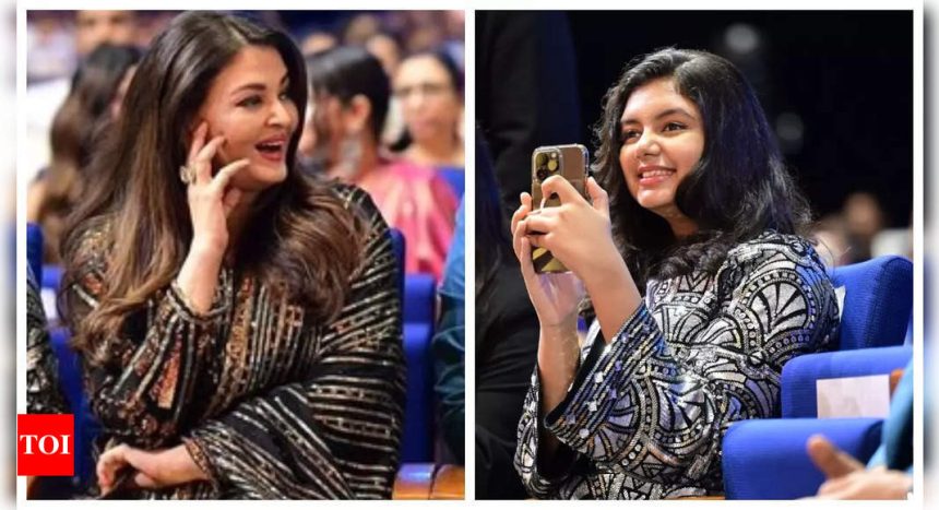 Aaradhya Bachchan Captures Heartwarming Moments of Aishwarya Rai at Award Show |