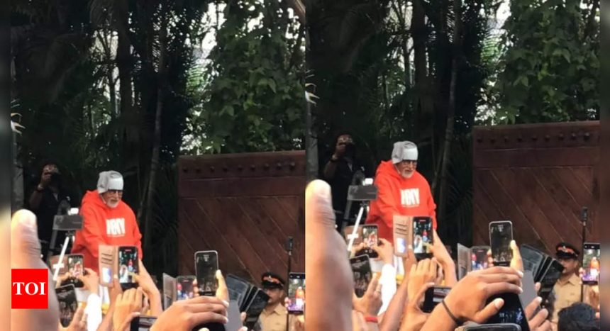 Amitabh Bachchan keeps up with his Sunday tradition of greeting fans outside his residence-WATCH video | Hindi Movie News