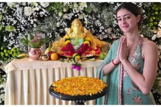 Ananya Panday welcomes Ganpati Bappa home; shares photos from her Ganesh Chaturthi celebration with family |