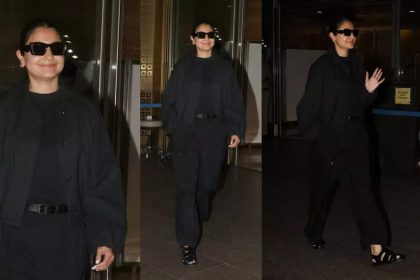 Anushka Sharma returns to Mumbai months after spending time with Virat Kohli in London post the birth of son Akaay Kohli; actress stuns in an all black avatar - WATCH VIDEO