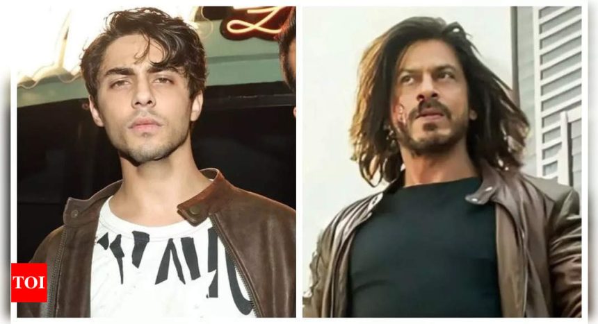 Aryan Khan or dad Shah Rukh Khan, who wore this lather jacket better? |