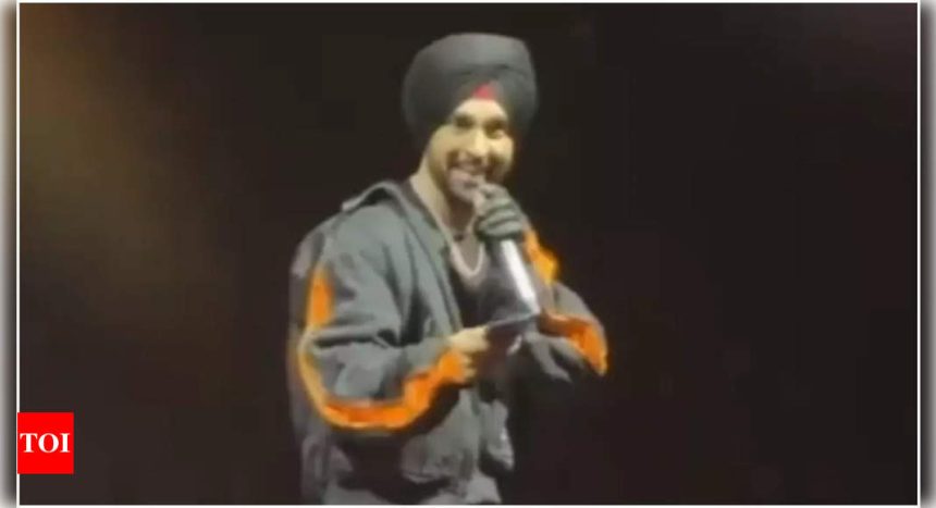 Diljit Dosanjh gifts jacket to fan who threw phone at him during Paris concert | Hindi Movie News