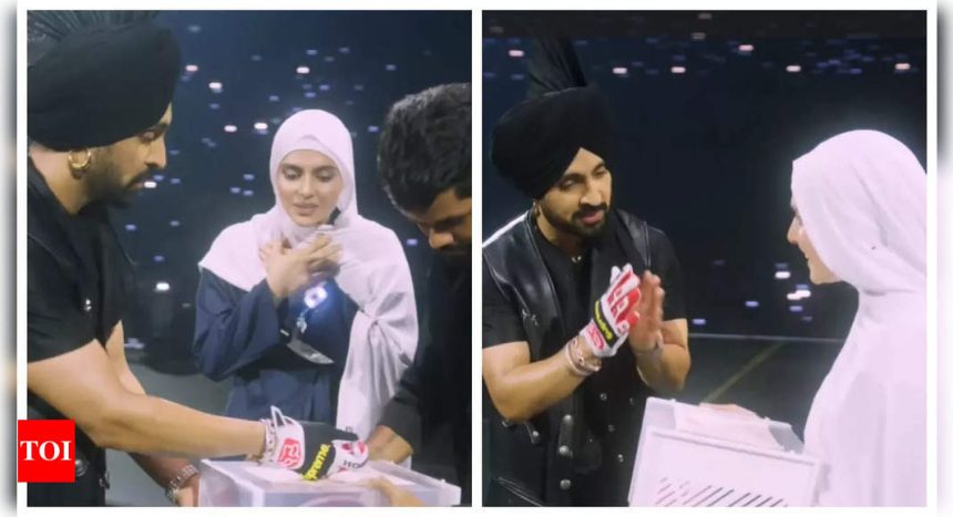 Diljit Dosanjh presents a gift to his Pakistani fan at his Manchester concert - Watch |