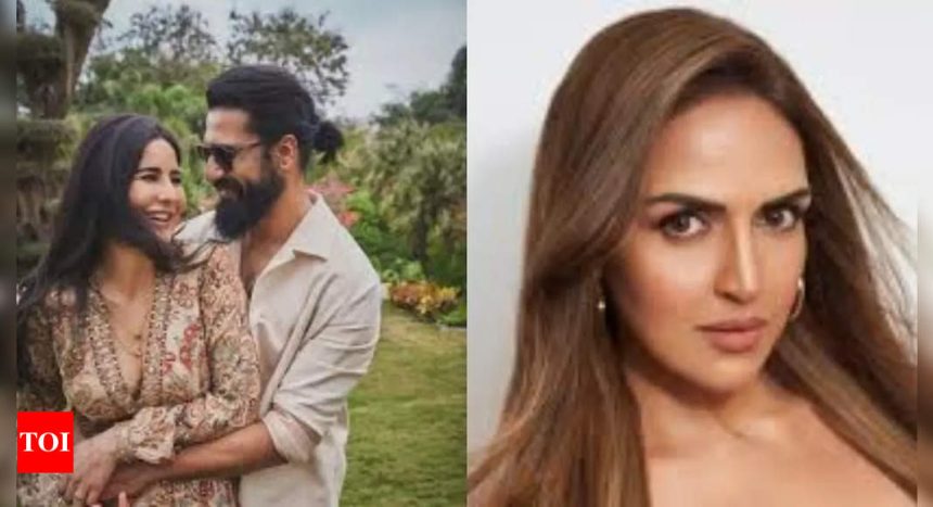 Esha Deol and Vicky Kaushal meet at Lalbaugcha Raja; she asks Vicky to convey her love to Katrina Kaif | Hindi Movie News