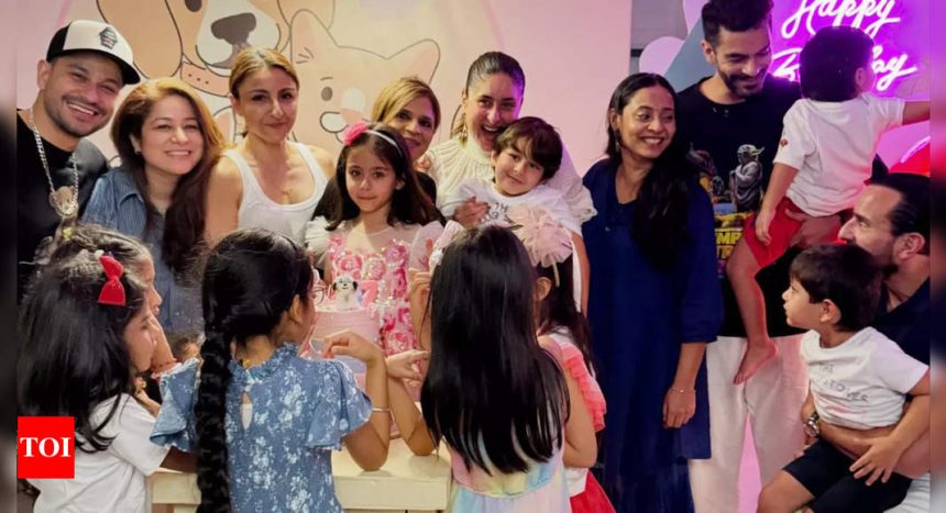 Fun-filled inside pictures from Inaaya Naumi’s 7th birthday party with Kareena Kapoor, Saif Ali Khan, Taimur, Jeh, Soha, Kunal Kemmu and more family members