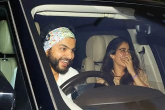 Janhvi Kapoor and Shikhar Pahariya can't stop giggling during their car ride with Khushi Kapoor