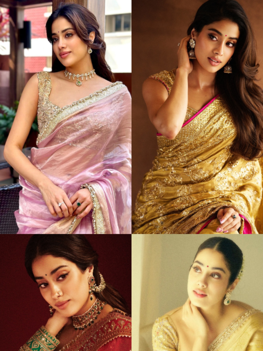 Janhvi Kapoor's stunning saree moments