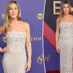 Jennifer Aniston stuns in sparkling strapless gown on 2024 Emmys red carpet