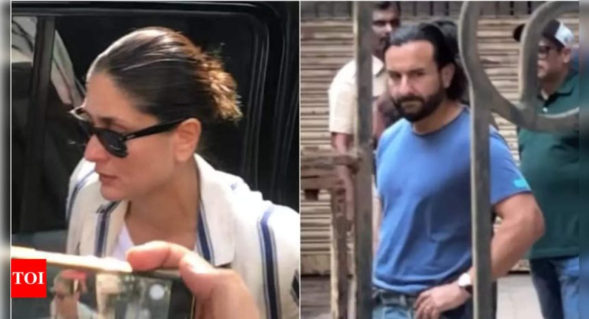 Kareena Kapoor and Saif Ali Khan reach Malaika Arora's family home after her father's tragic demise | Hindi Movie News