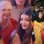 Netizens gush over Aaradhya Bachchan's traditional look as she visits a GSB Ganesh Pandal with her mom Aishwarya Rai Bachchan and nani Vrinda Rai - WATCH VIDEO | Hindi Movie News