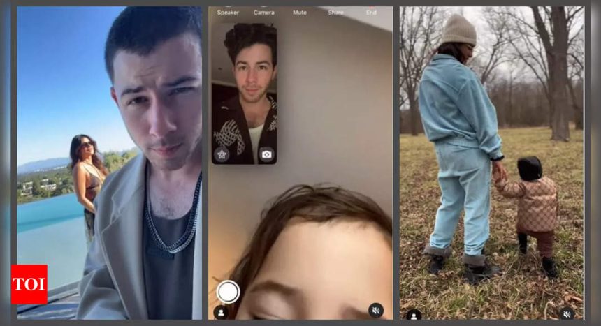 Nick Jonas kisses Priyanka Chopra, talks to Malti on video call and chills with Jonas brothers in moments he shares from his camera roll - WATCH |