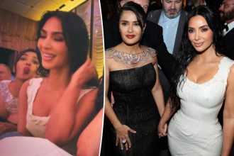 Salma Hayek photobombs Kim Kardashian's NYFW selfie