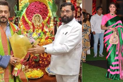 Salman Khan, Shilpa Shetty, Sonakshi Sinha, Govinda and other celebs visit Eknath Shinde's residence for Ganesh Chaturthi celebrations | Hindi Movie News