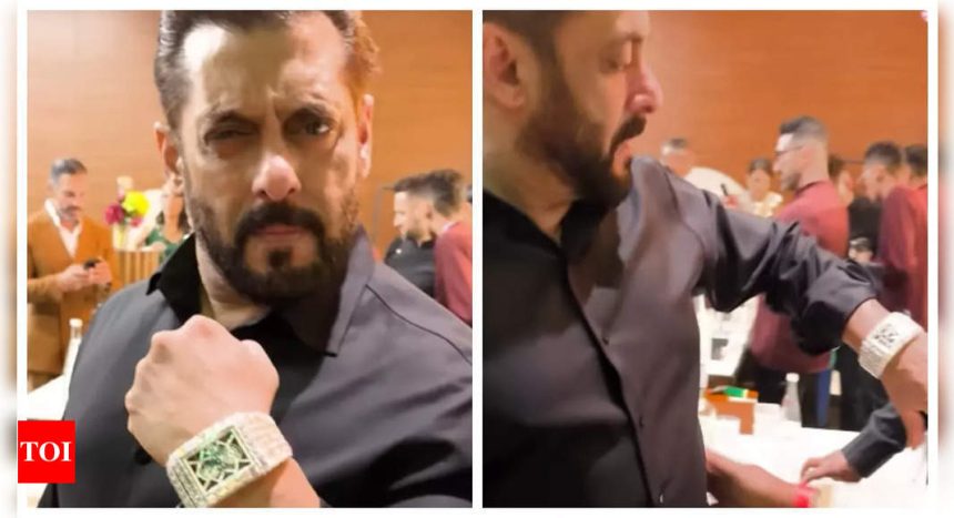 Salman Khan tries on diamond-studded watch worth Rs 167 CRORE; can't take his eyes off stunning piece - WATCH |