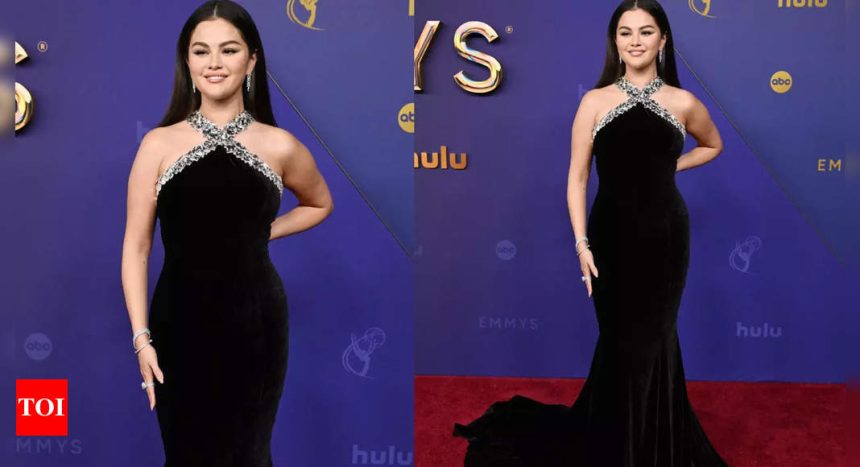 Selena Gomez Dazzles in Silver-Trimmed Black Gown at Emmy Awards 2024 |