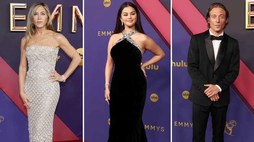 Selena Gomez, Jennifer Aniston and More TV Stars Hit Emmys Red Carpet