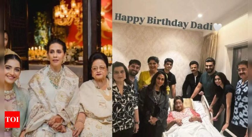 Sonam Kapoor, Khushi, Rhea, and other members of the Kapoor clan gather to celebrate Anil Kapoor's mother Nirmal Kapoor’s 90th birthday | Hindi Movie News