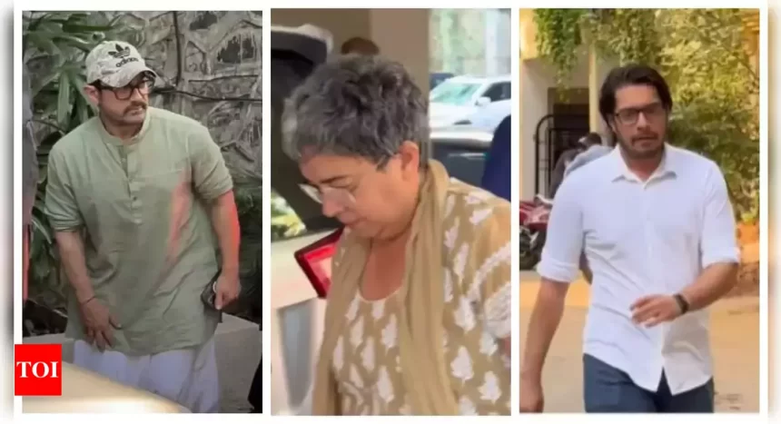 Aamir Khan, Kiran Rao, Imran Khan, Junaid Khan and others pay their last respects to Reena Dutta's father's at the prayer meet - WATCH videos |