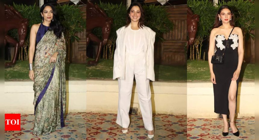 Aditi Rao Hydari, Tamannaah Bhatia, Sobhita Dhulipala and other stars dazzle at Rohini Iyer’s Diwali party | Hindi Movie News